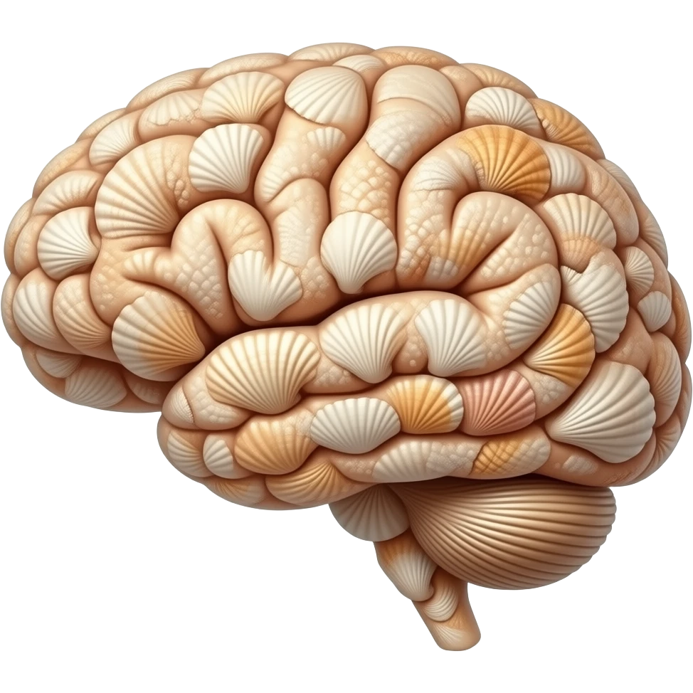 brain sea shell emoji