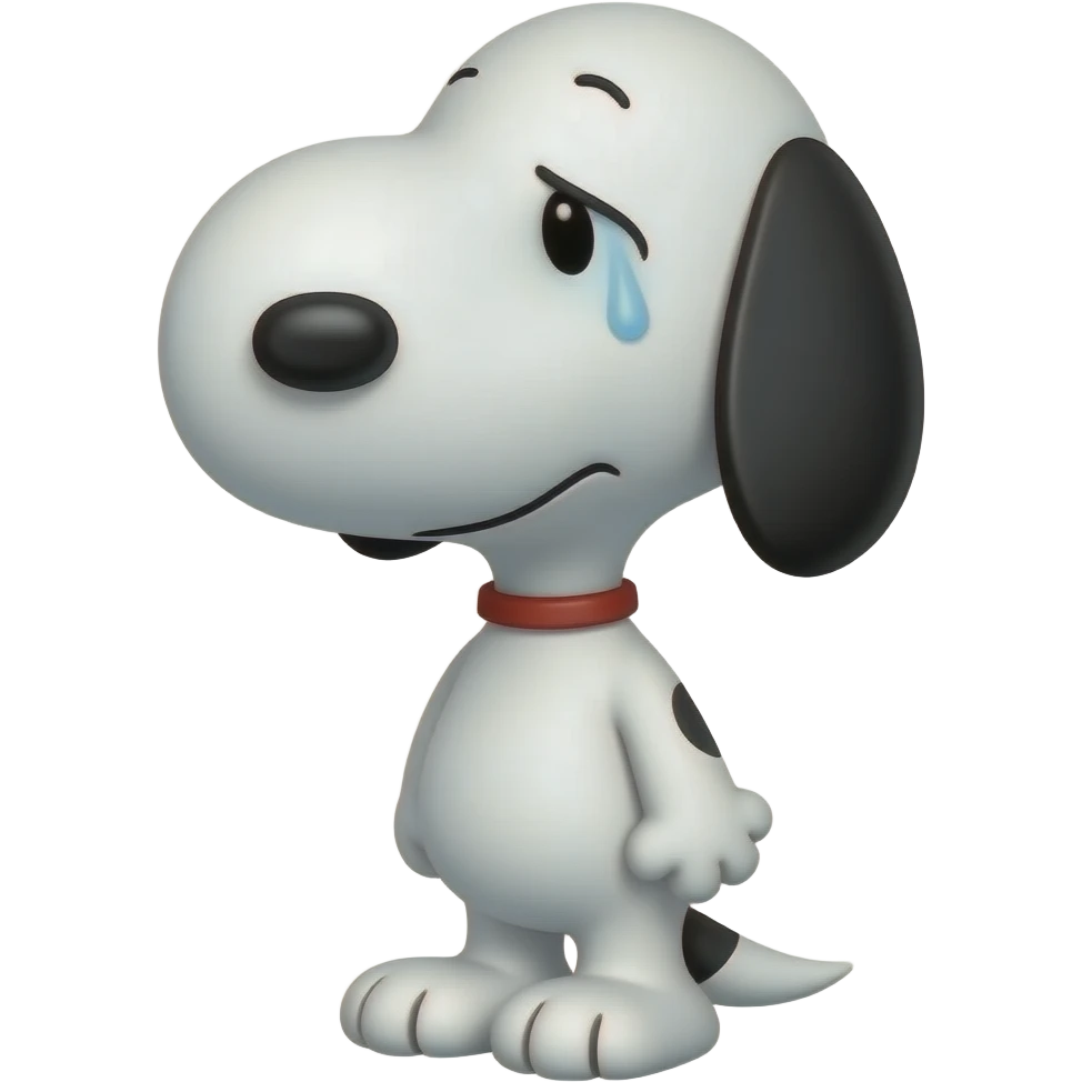 Snoopy triste emoji