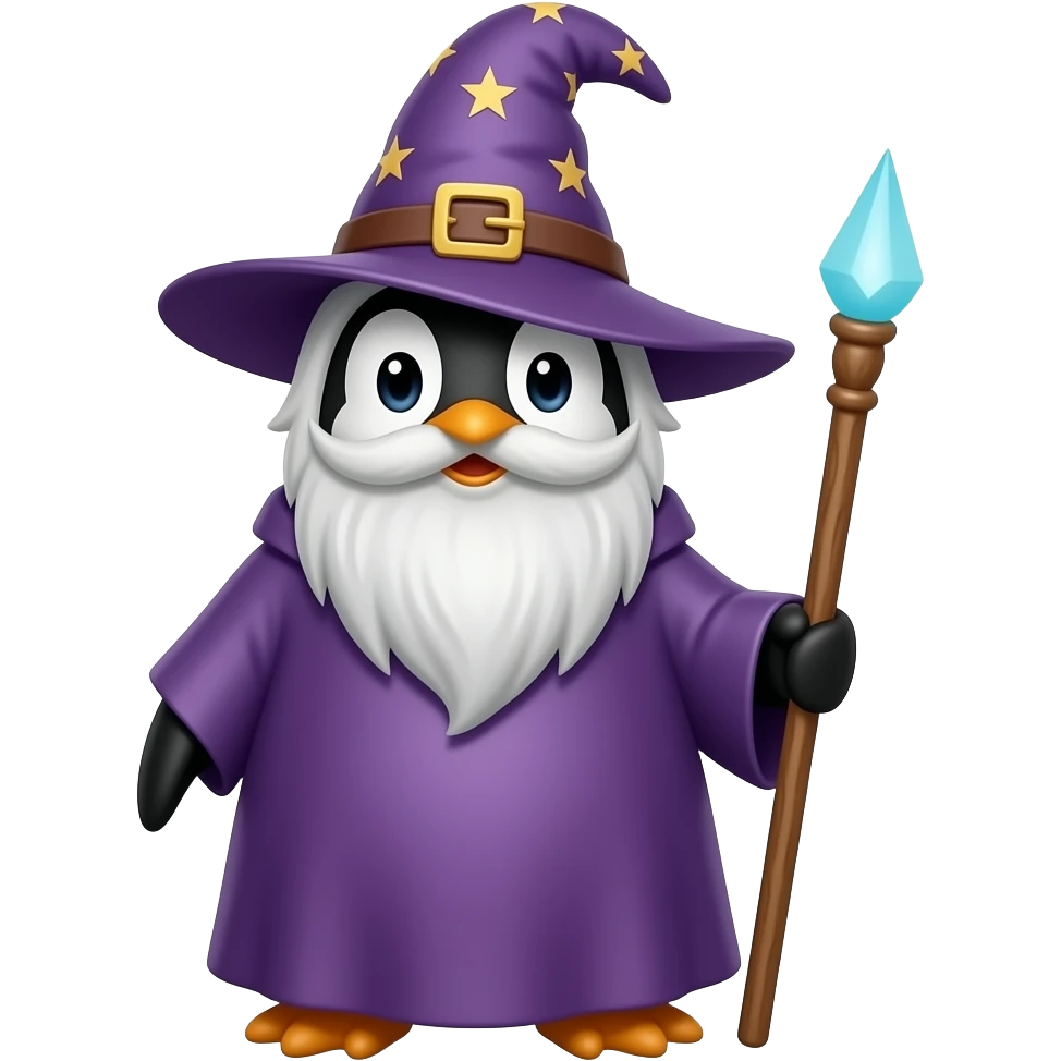 Penguin Wizard emoji
