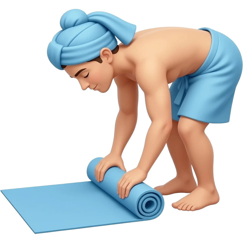 I unroll my blue towel emoji