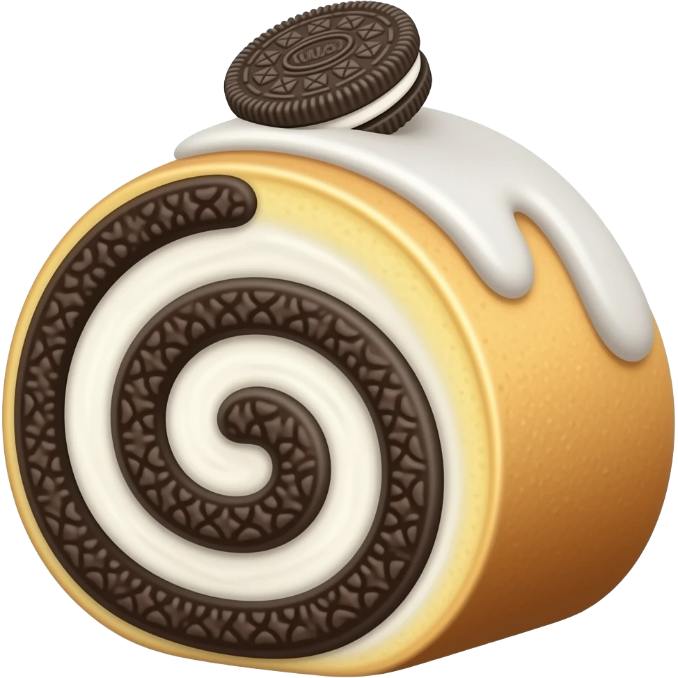 Oreo swiss cake roll emoji