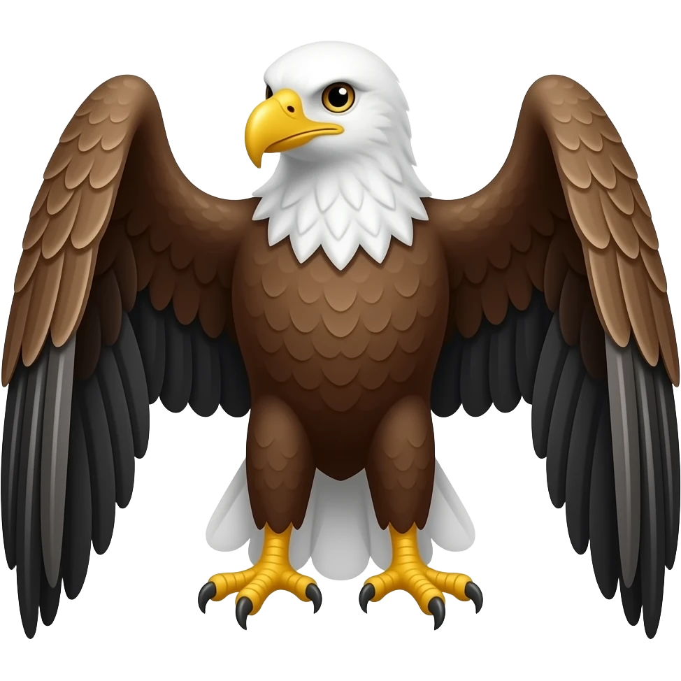 Águia de asa redonda emoji