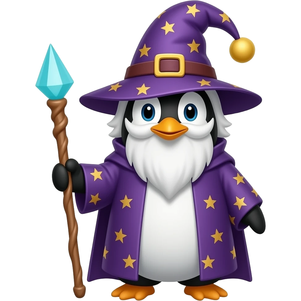 Penguin Wizard emoji