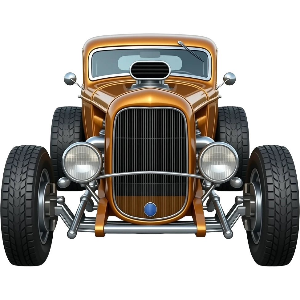 hotrod, highly detailed, hyper realistic emoji
