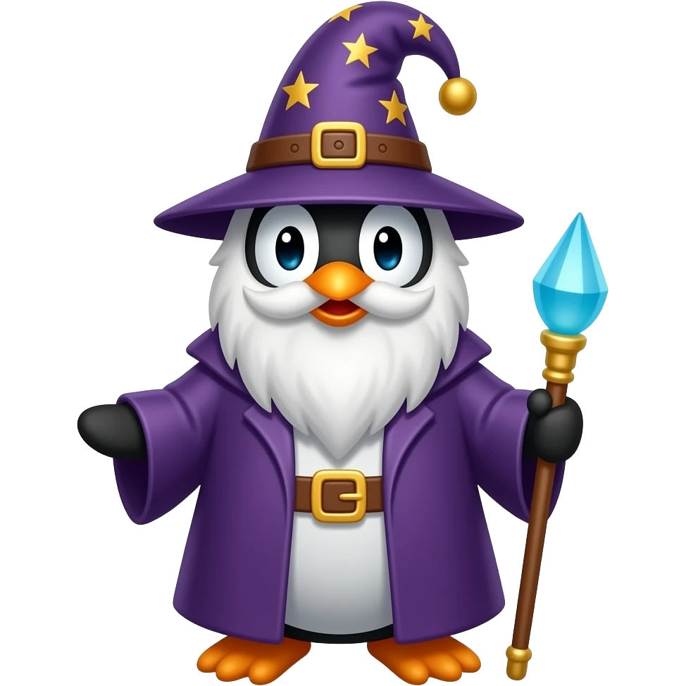Penguin Wizard emoji