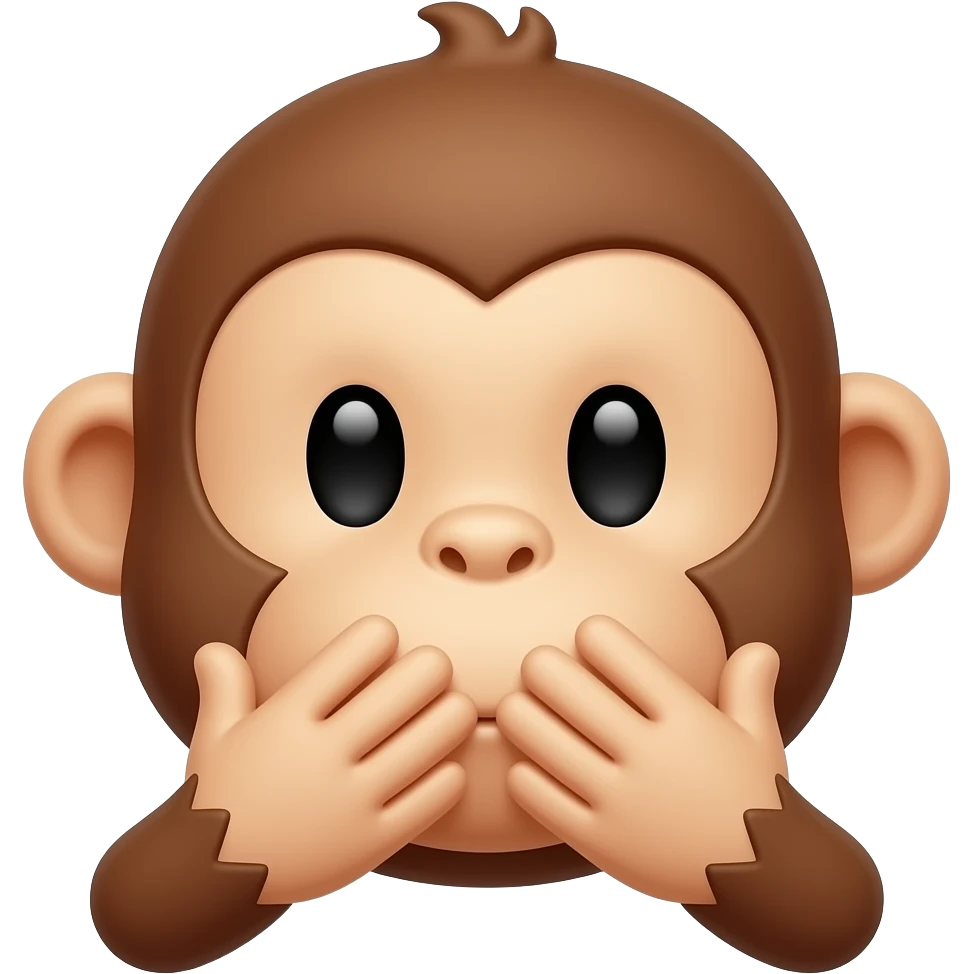 monkey face covers his mouth with his hands emoji