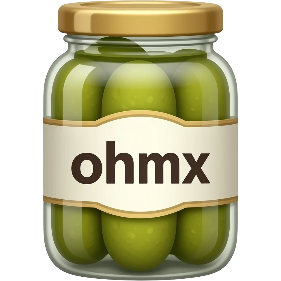 Pickle jar with logo emoji