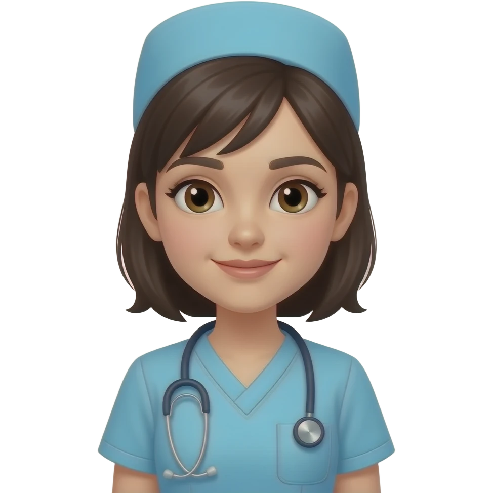 Enfermera quirúrgica de 19 años pelinegra emoji