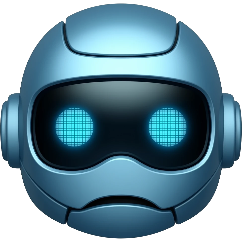 blue robot face emoji