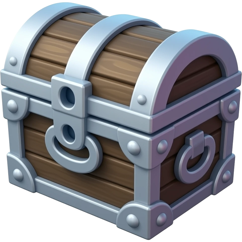 black treasure chest with Neon Colored Glow on treasure chest emoji