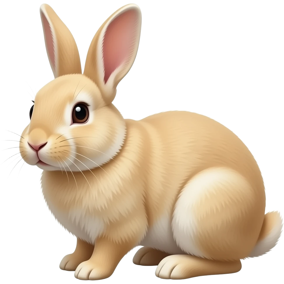cream colored realistic bunny emoji