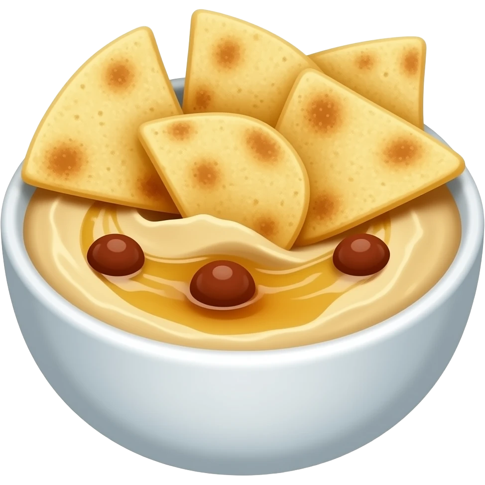 Hummus and pita chips emoji