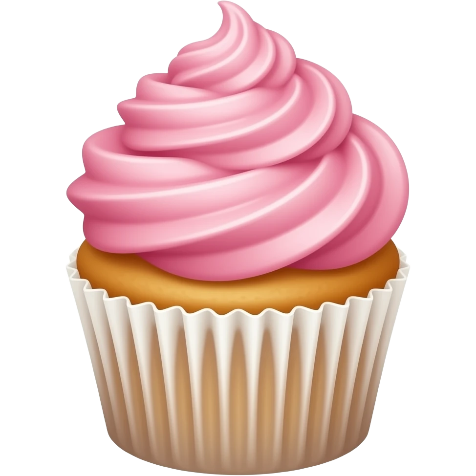 Cupcake with pink icing emoji