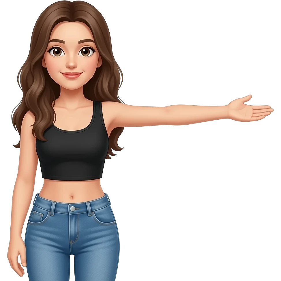 bras nu étendu sur le long, femme emoji