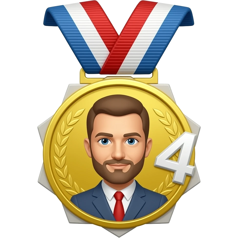 сделай эмодзи с медалью 4 emoji
