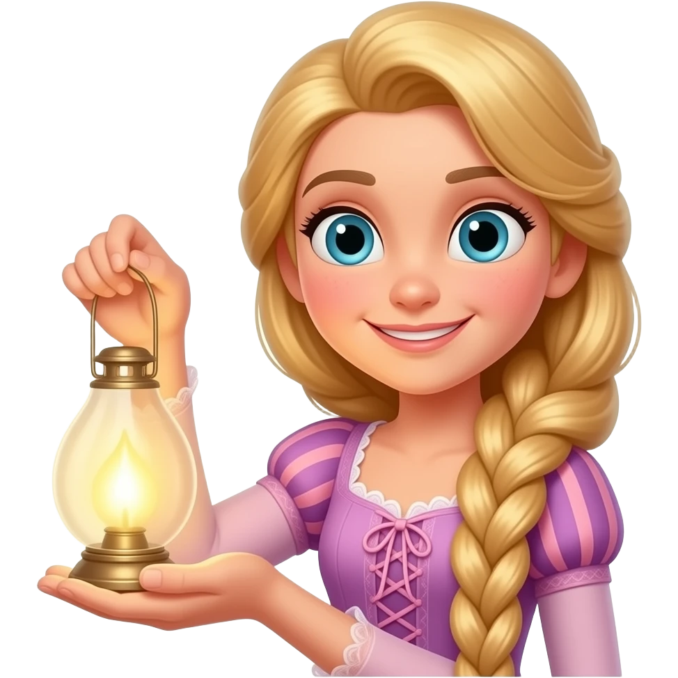 Rapunzel floating lantern from the movie emoji