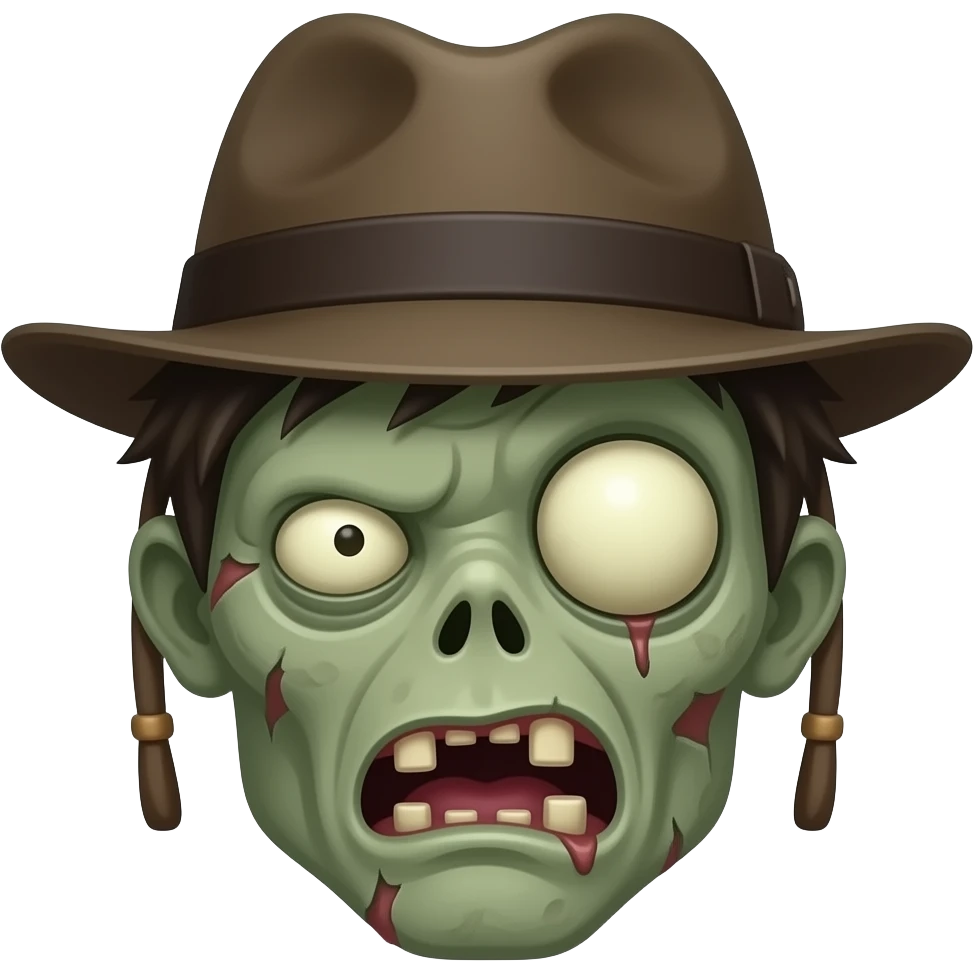 zoombie with hat emoji