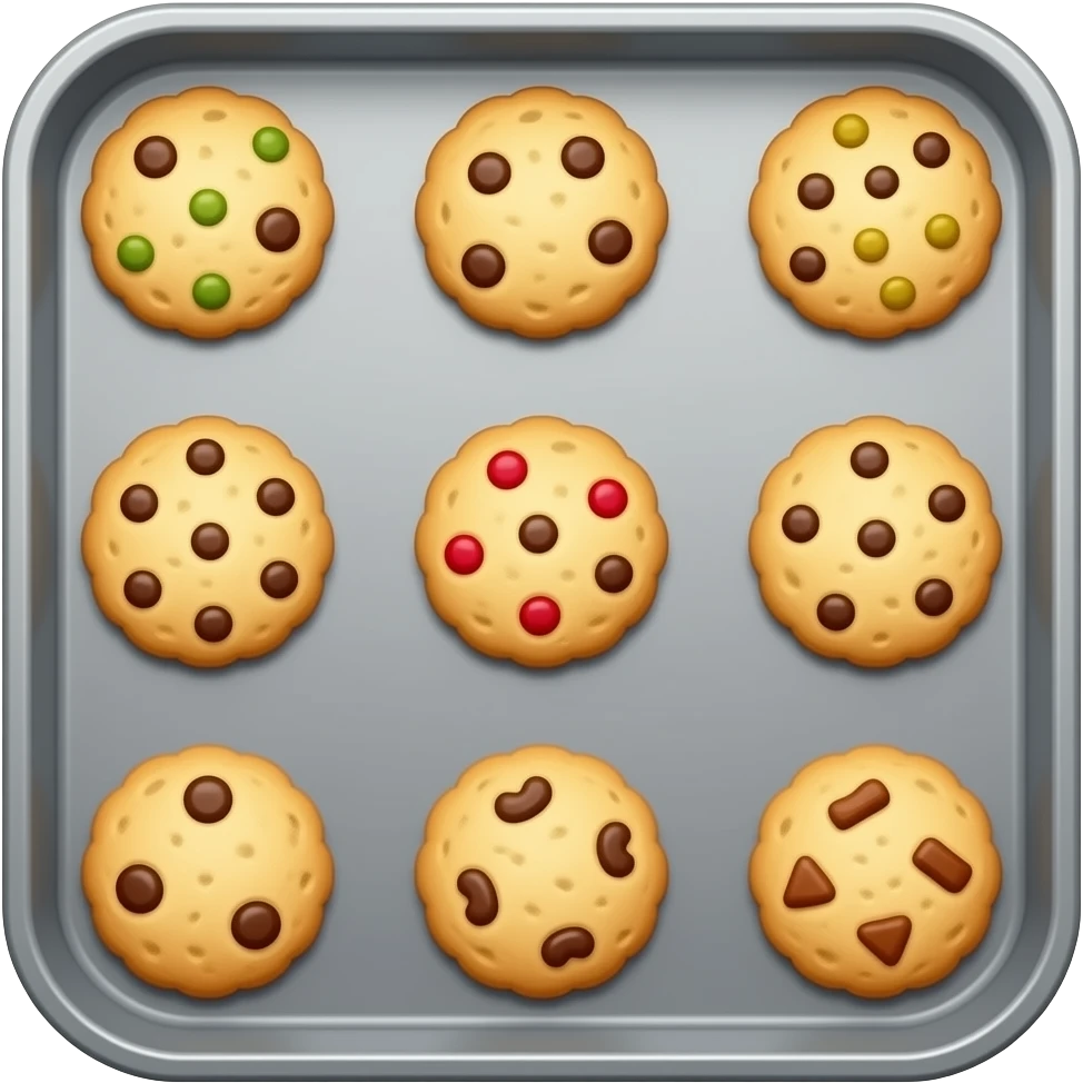 Sexy Cookies in a baking tray emoji