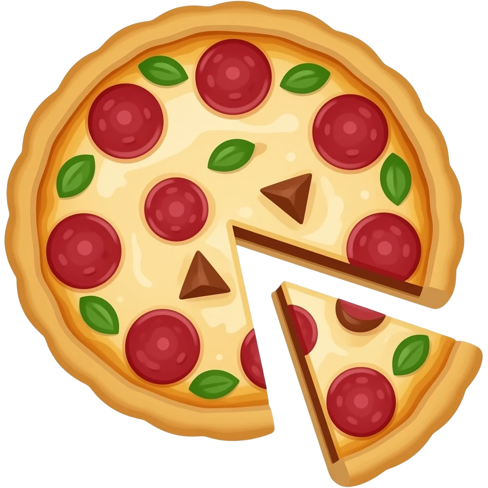 whole pie with a slice missing emoji
