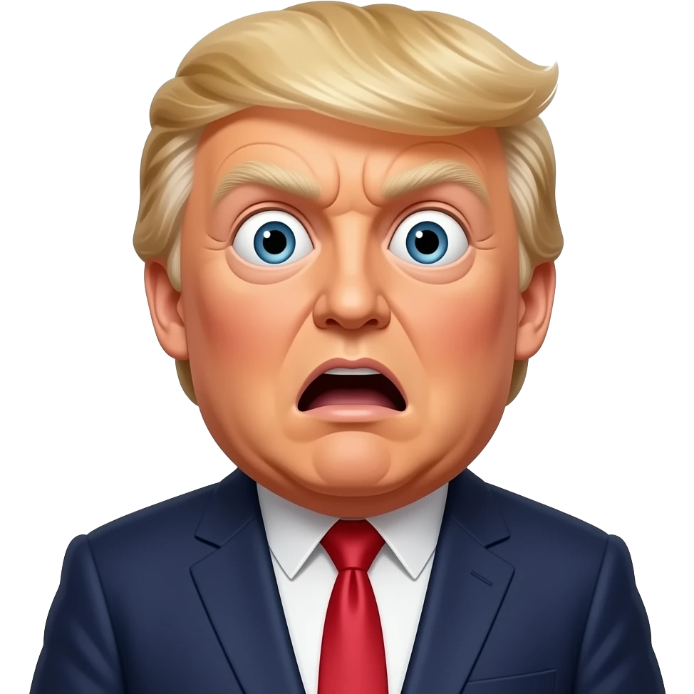 I need trump emoji with shocking face emoji