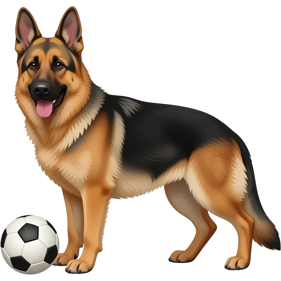 German shepherd ball emoji