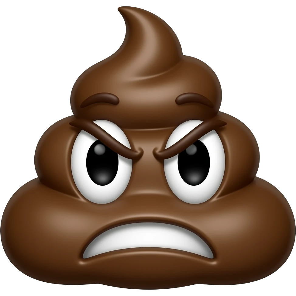 Caca enojada emoji