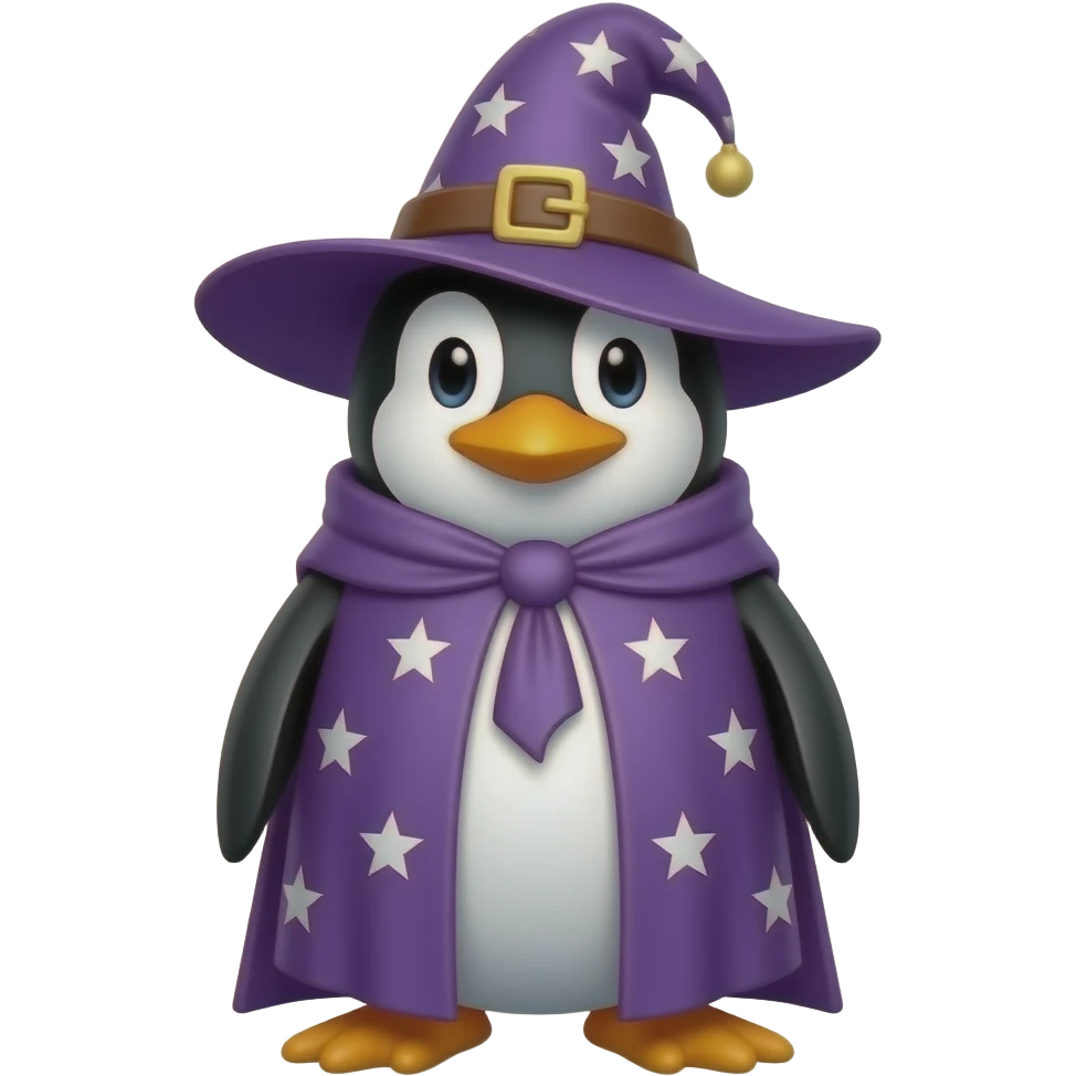 Penguin Wizard emoji