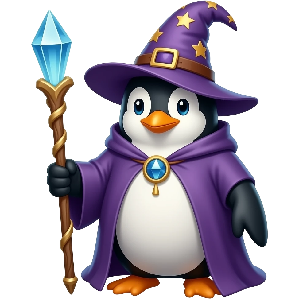 Penguin Wizard emoji