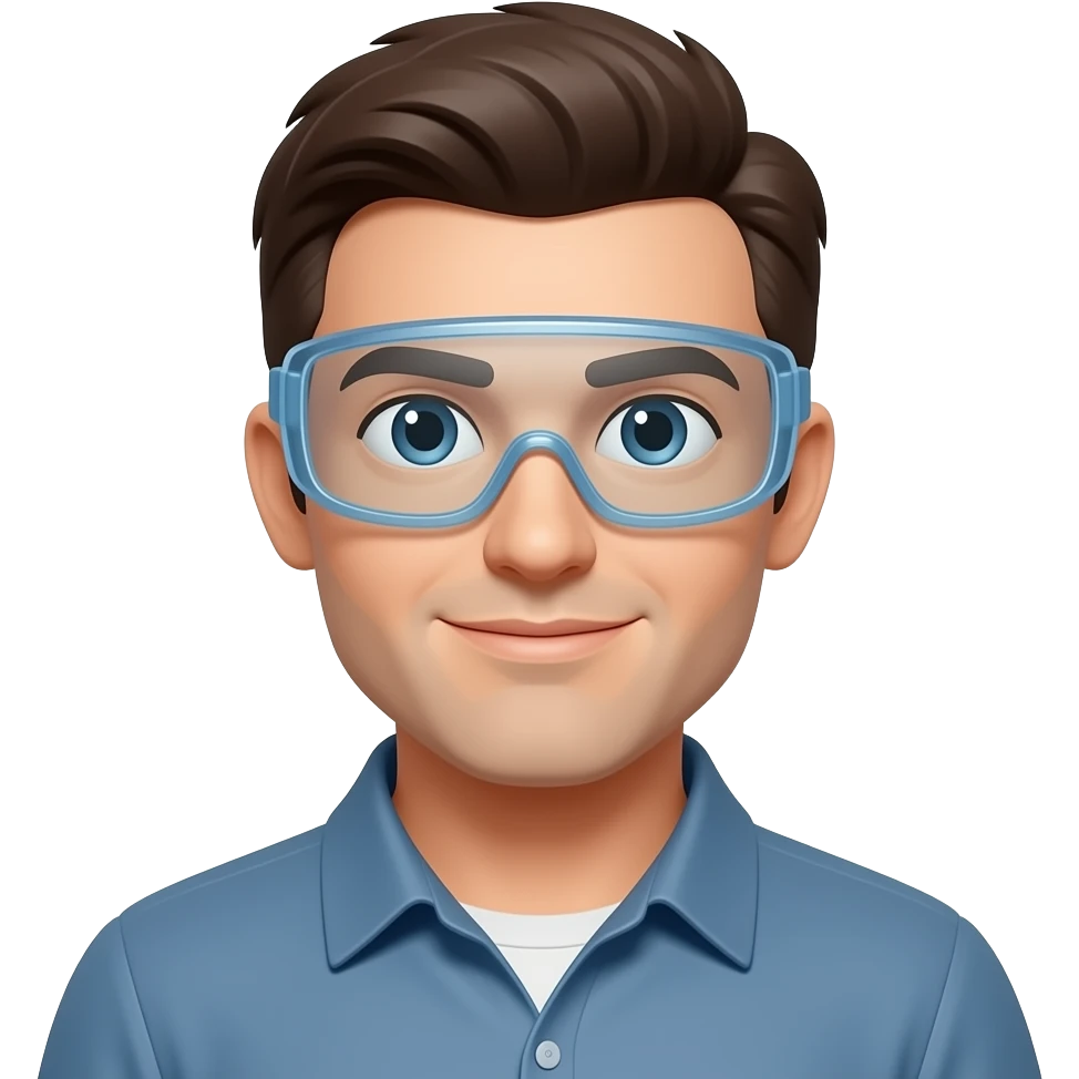 man with Protective Glasses emoji
