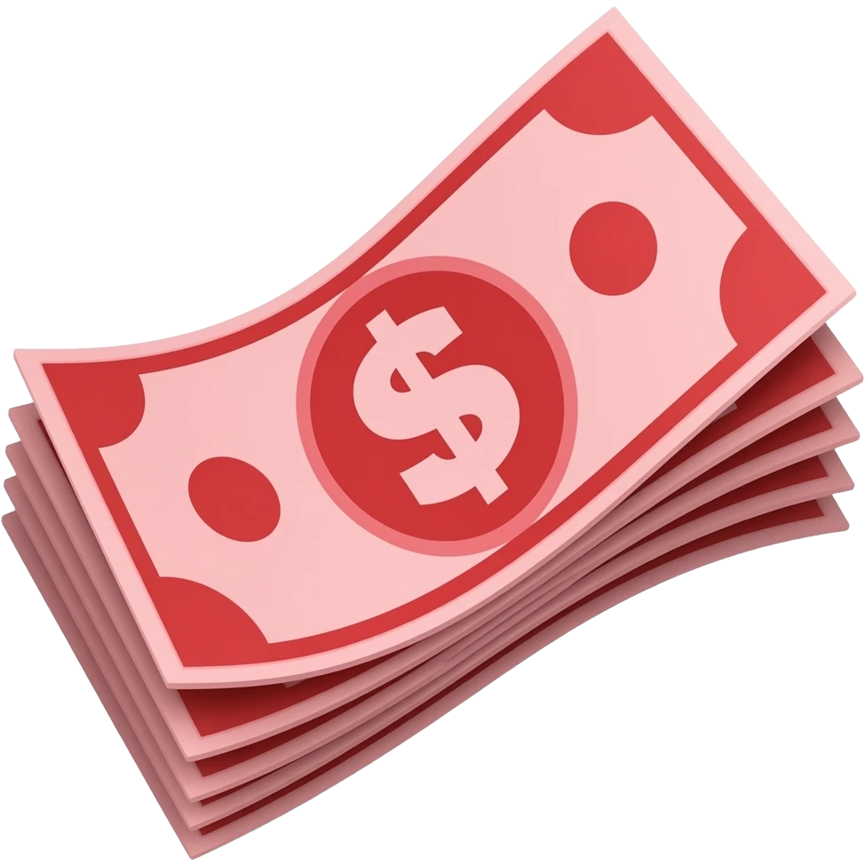 red dollars emoji