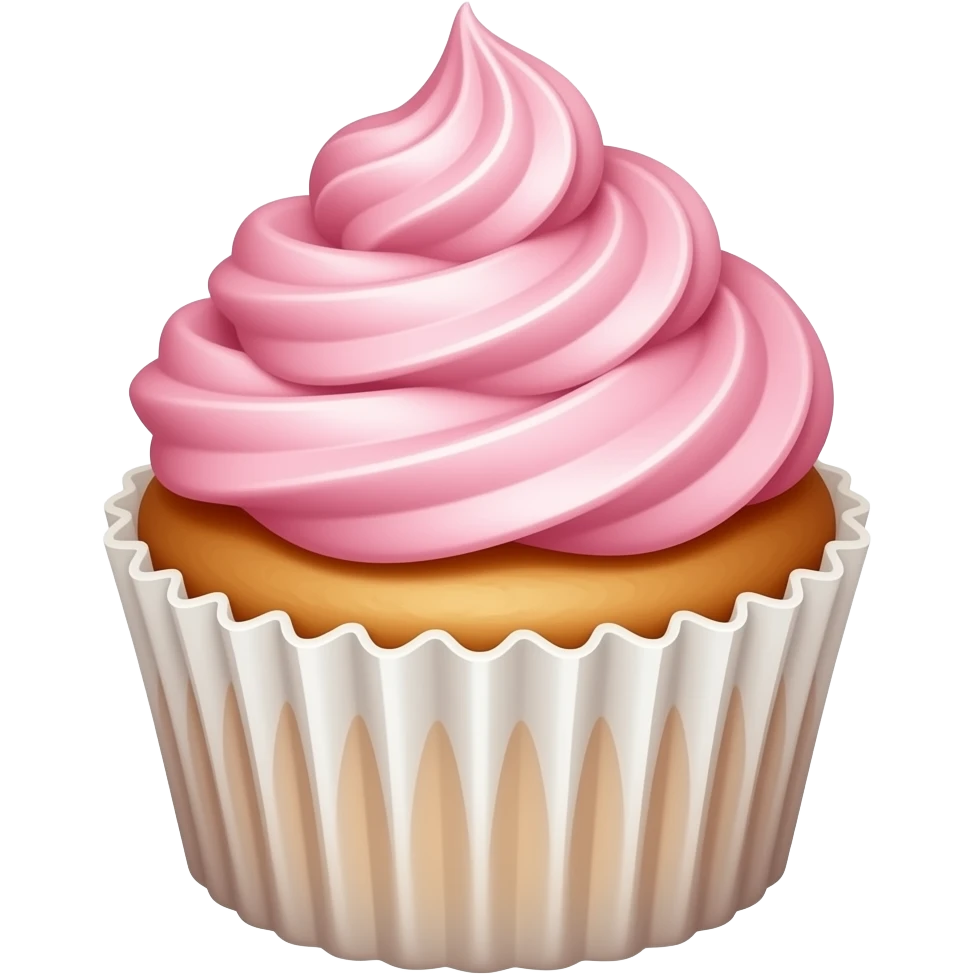 Cupcake with pink icing emoji