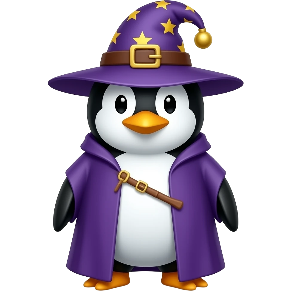 Penguin Wizard emoji