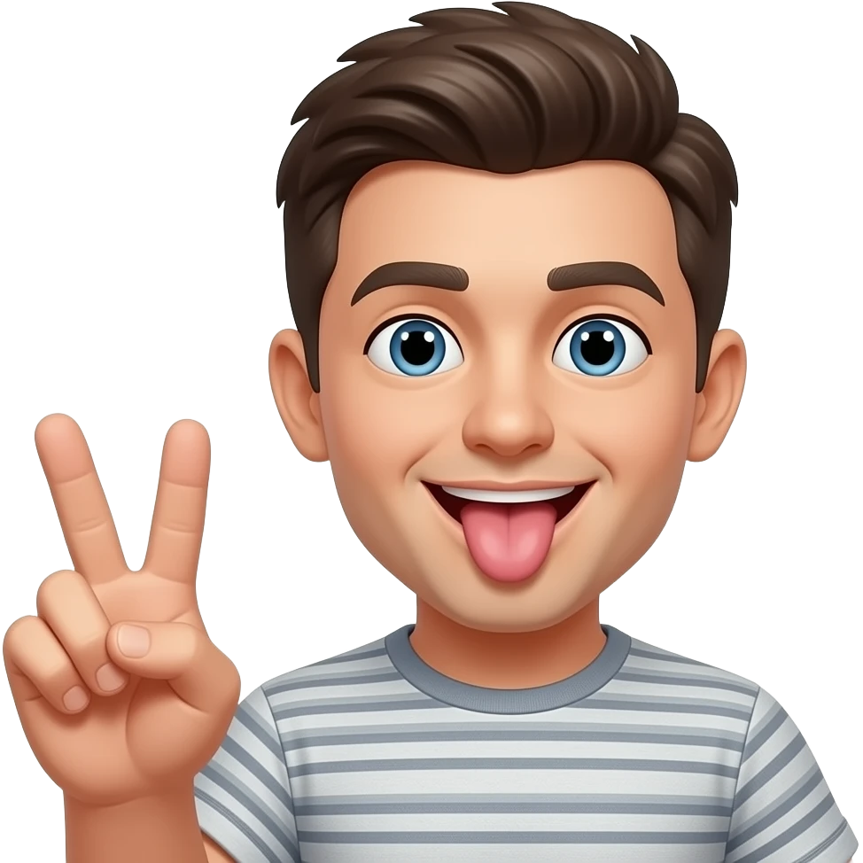 😛✌🏼 emoji