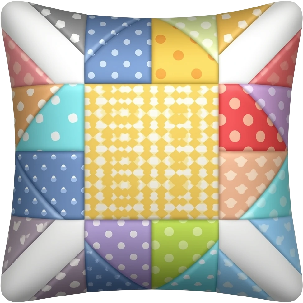 patchwork cushion emoji
