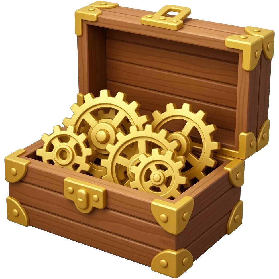 box with many gears in it emoji