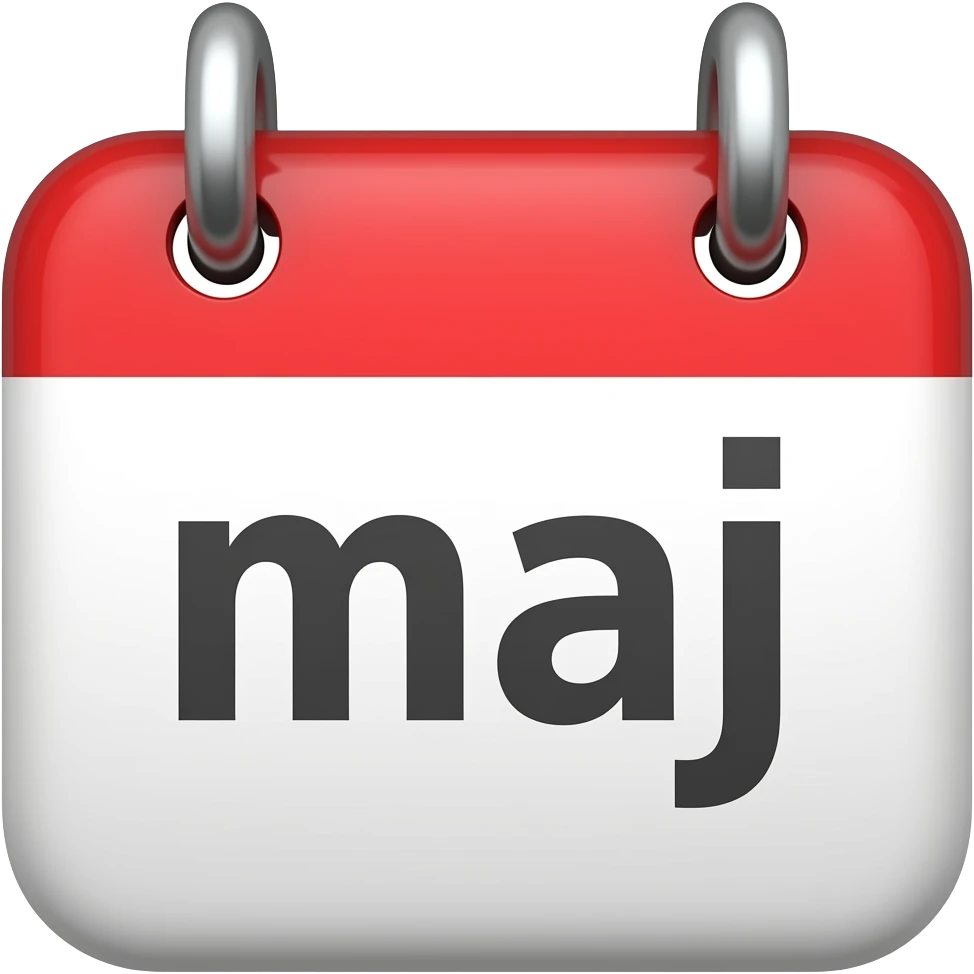 calendar z napisem po polsku maj emoji