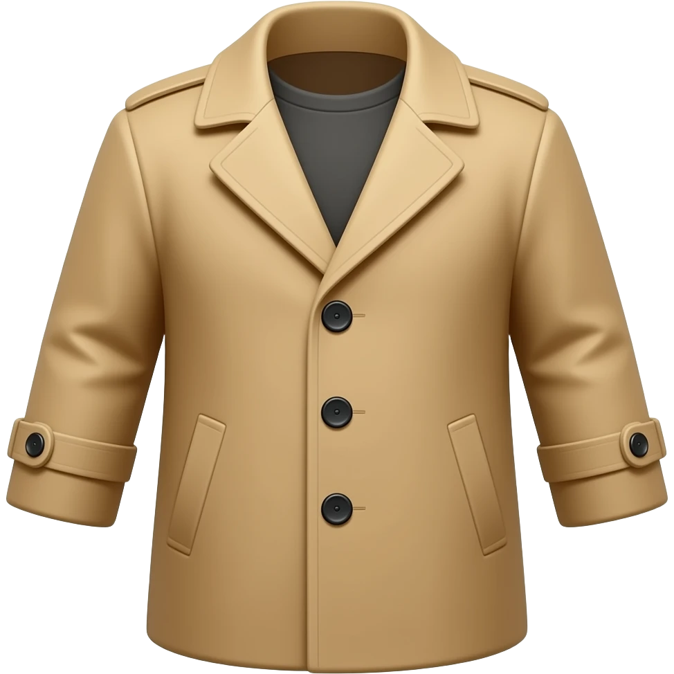 overcoat, cartoonish emoji