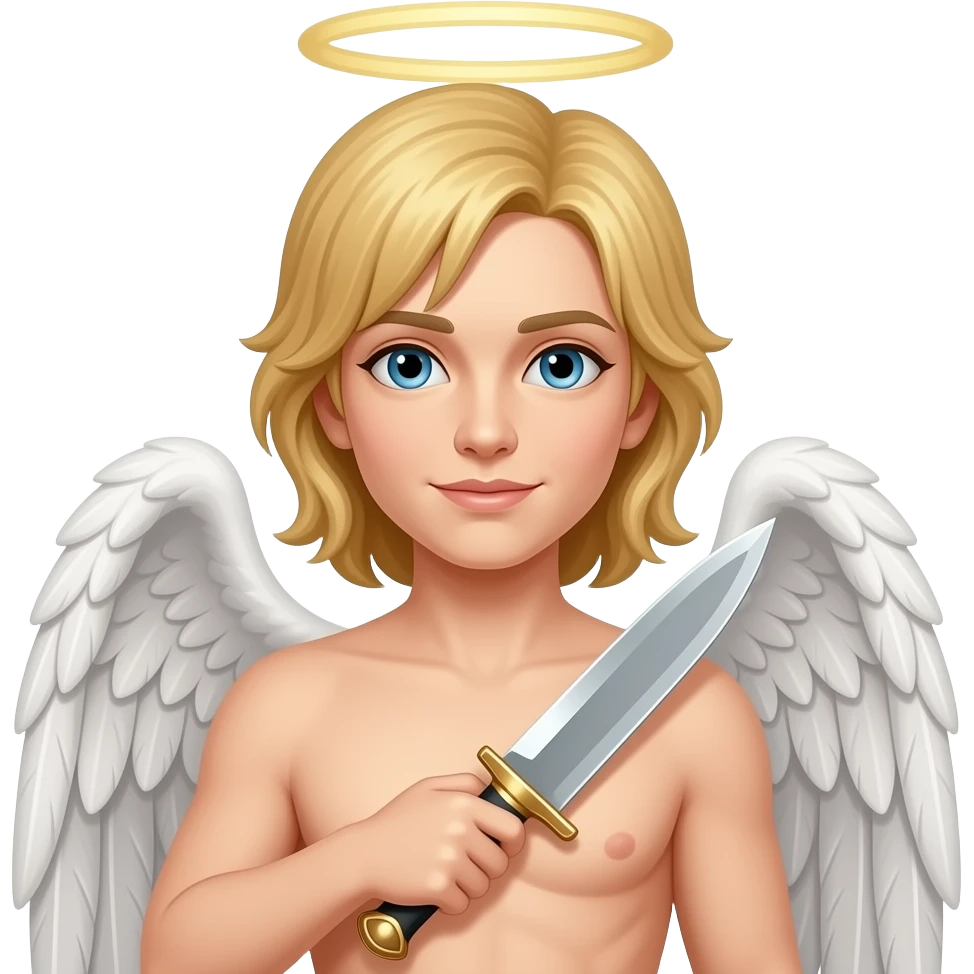 Ангел с ножом в груди emoji