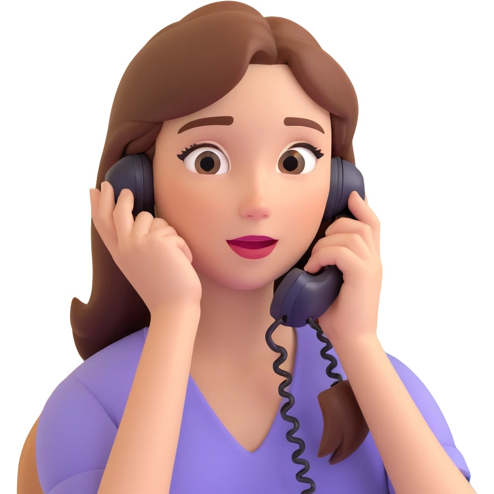 girl talking on phone bedroom background, close up pose emoji