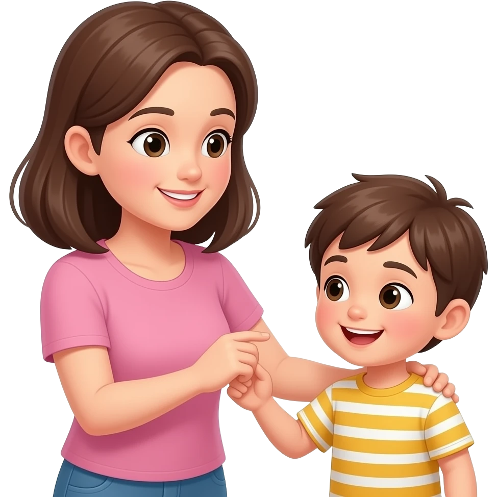 Mother spanking the kid emoji