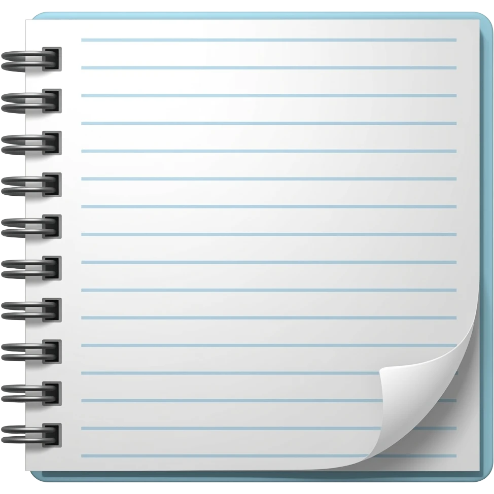 white notebook journal emoji