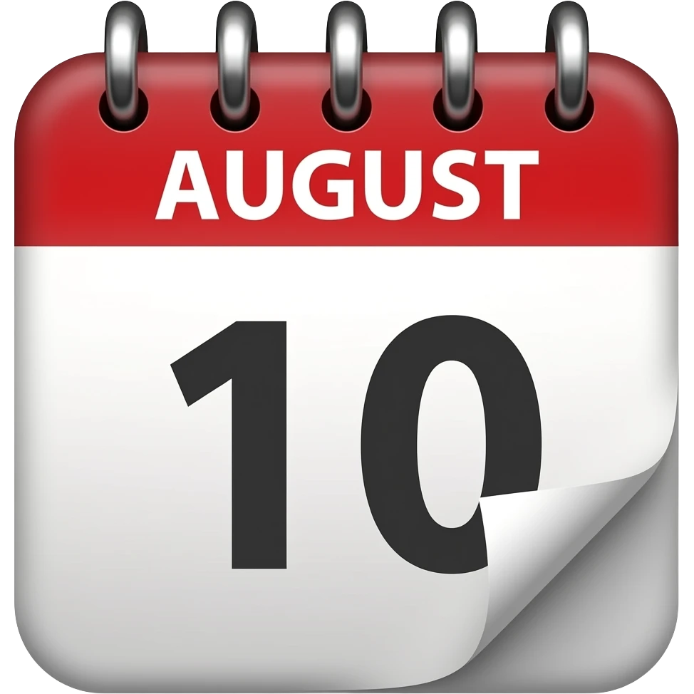 1 AUG DATE emoji