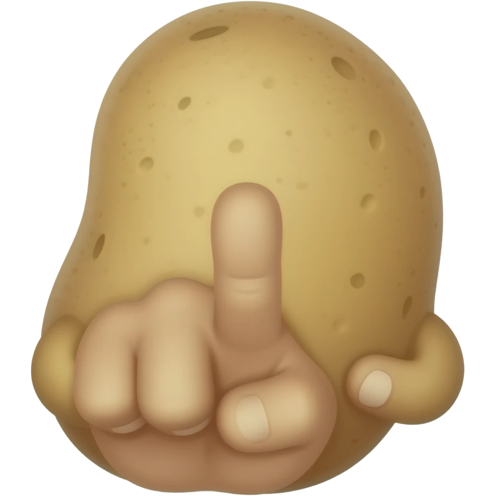 potato giving the finger emoji