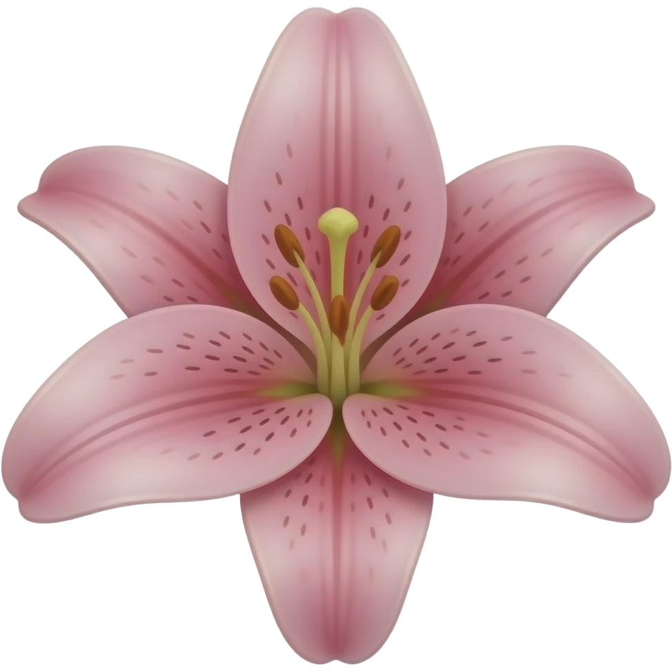 Pink lily emoji