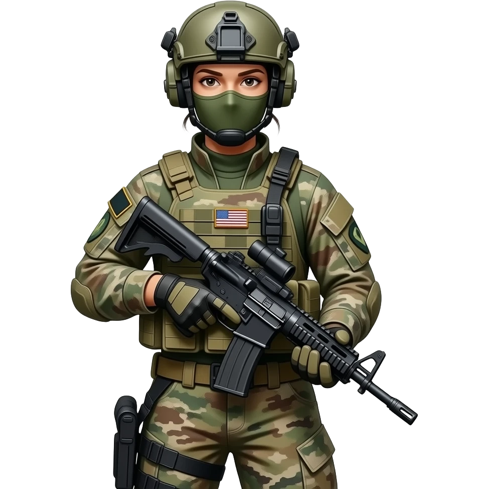 female soldier emoji
