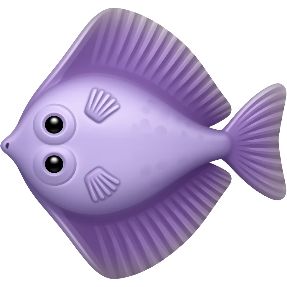 A purple female guitarfish emoji