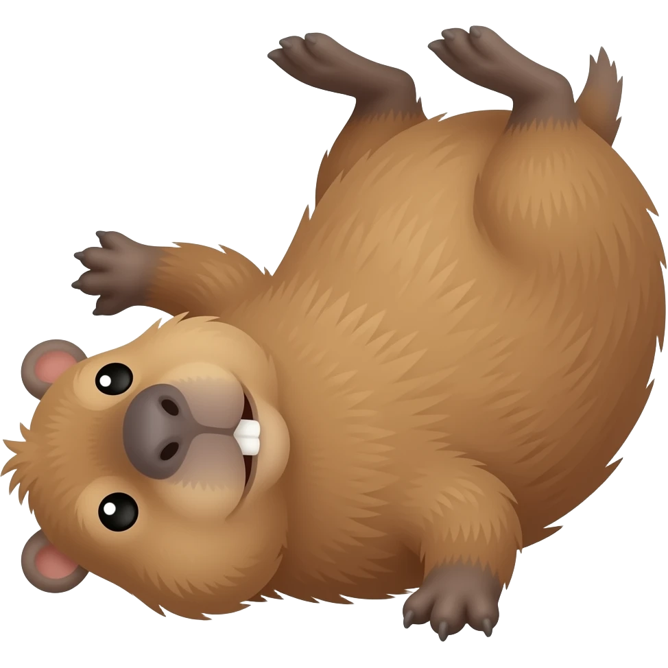 Capybara flipping emoji