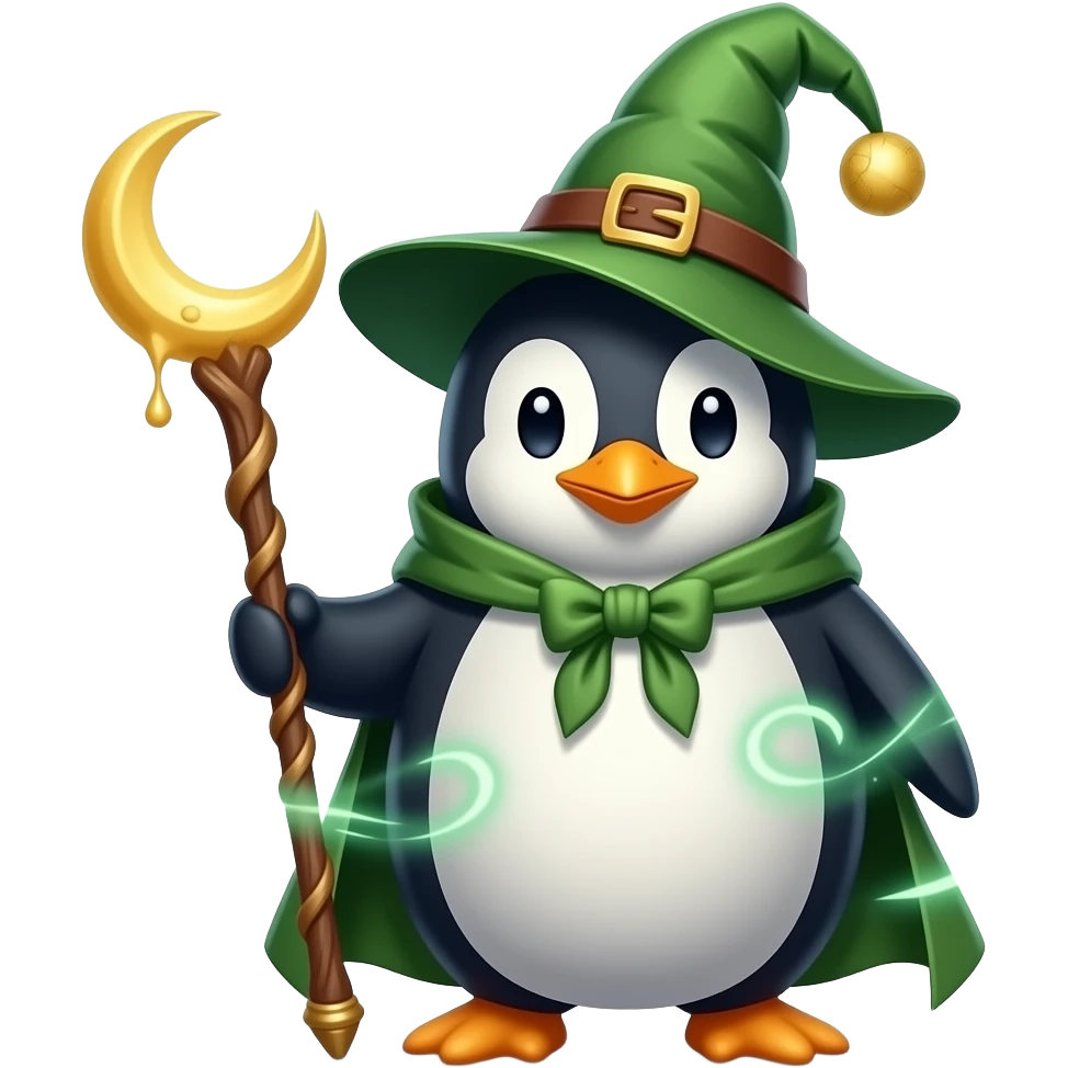 Penguin Wizard emoji