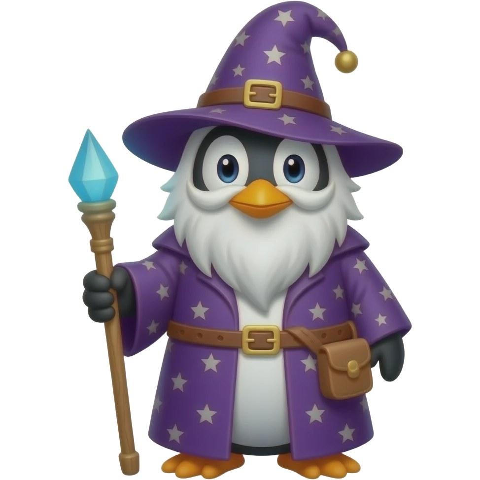 Penguin Wizard emoji