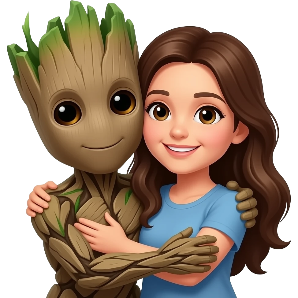 Mommy hugs Groot emoji
